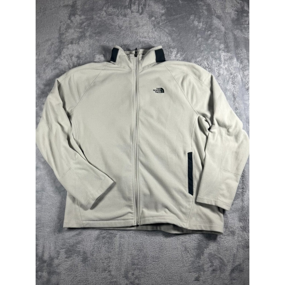 The North Face RDT 100 Full Fleece Zip Jacket Ether Grey Mens XL Flash Dry